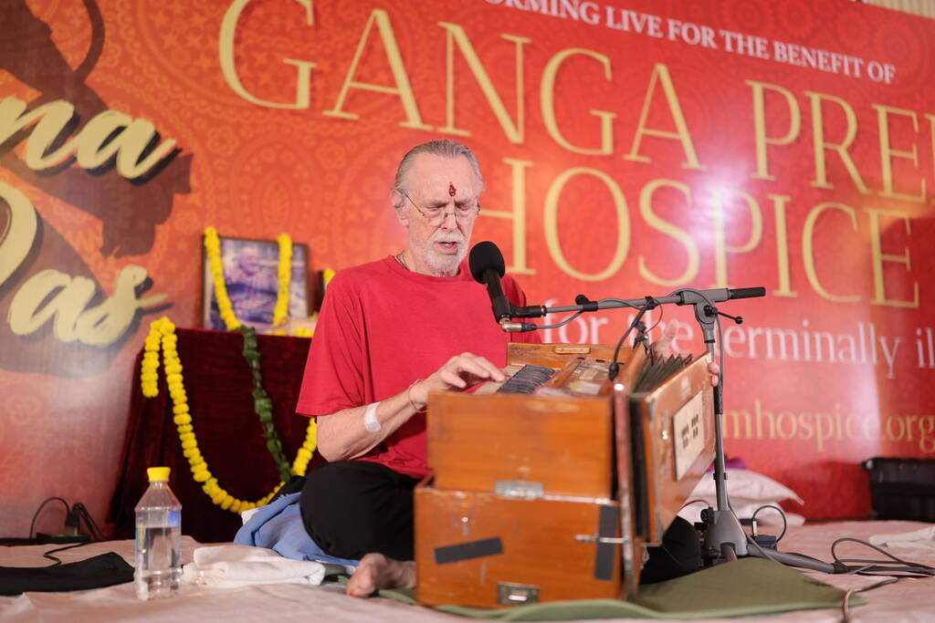 Krishna Das Chants for Ganga Prem Hospice in Rishikesh
